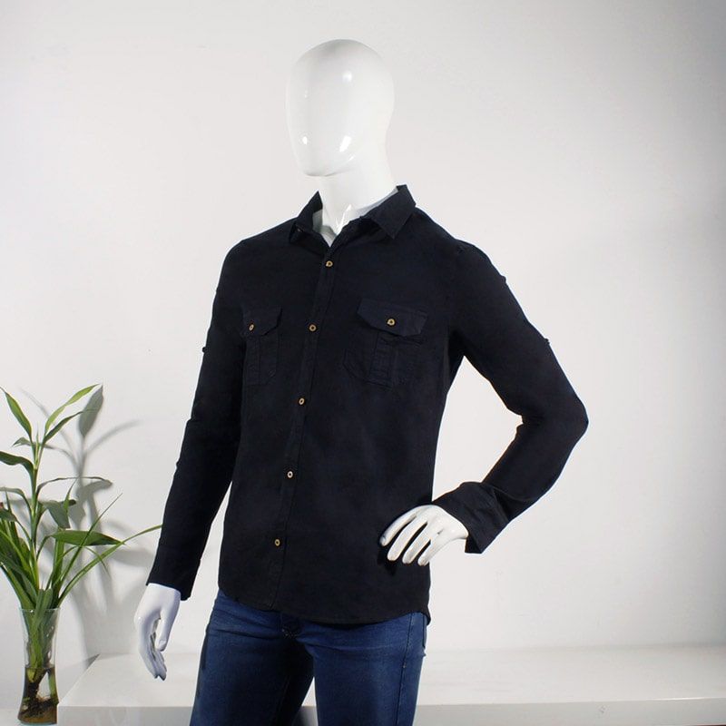 Camisa orders denim negra hombre