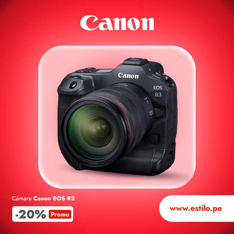 CÁMARA CANON EOS R3, FULL FRAME, MIRRORLESS, VIDEO 6K Fotografía Cámaras Canon Canon Mirrorless