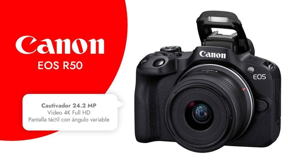 CÁMARA CANON EOS R50 APS-C, PROFESIONAL MIRRORLESS, VIDEO 4K - TIENDA ...
