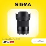 LENTE SIGMA 23mm, F1.4, DC DN, CONTEMPORÁNEA, APS-C Fotografía Lentes Sigma Lentes Prime