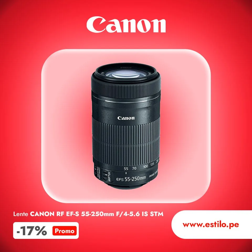 LENTE CANON EF-S 55-250mm F/4-5.6 IS STM Fotografía Lentes Canon Lentes EF-S