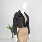 Casaca Murciélago Jeans Plomo Moda Mujer Casacas y Blazer Moda Jeans