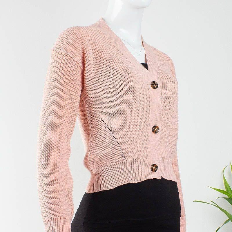 Chompa Cardigan Tejido Mujer Melon TIENDA ESTILO