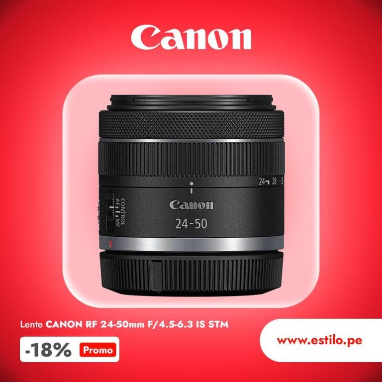 Lente Canon RF 24-50mm F/4.5-6.3 IS STM, Marco Completo, sin Espejo, Gran Angular Fotografía Lentes Canon Lentes RF