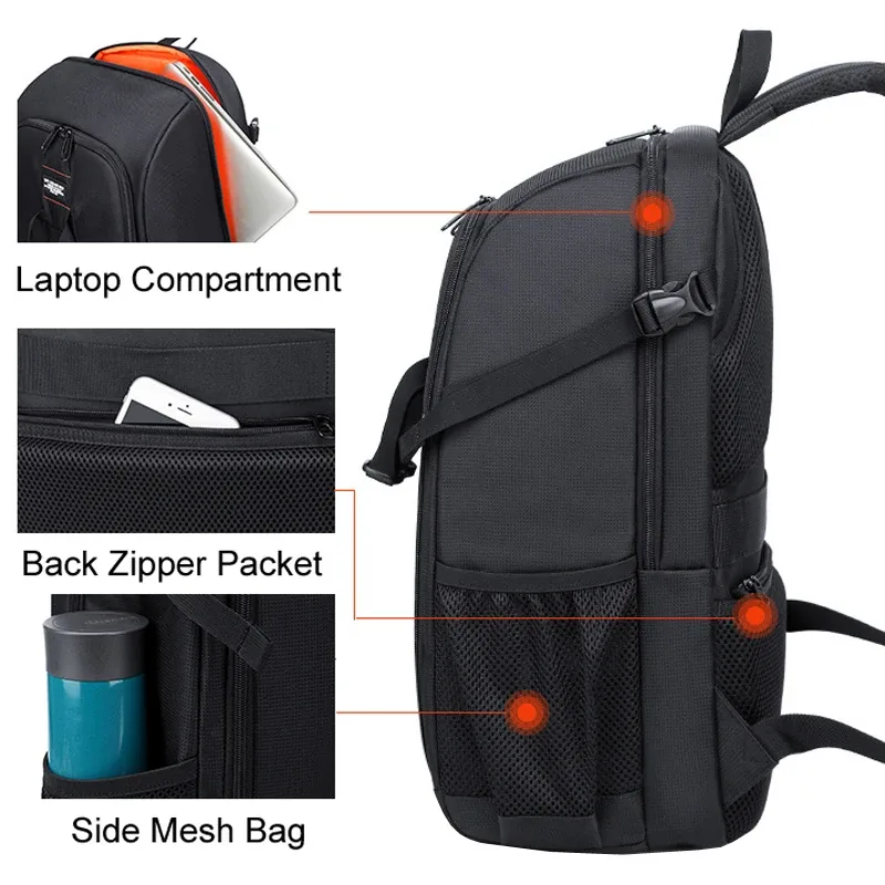 MOCHILA IMPERMEABLE PARA CÁMARA FOTOGRÁFICA , TRÍPODE DE VÍDEO DSLR CON CUBIERTA PARA LLUVIA PARA CANON, NIKON, SONY Fotografía Accesorios Fotografía Mochilas Cámara